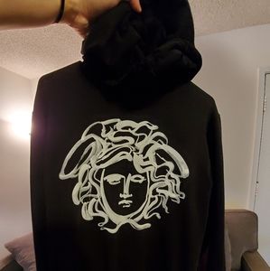 Rare Versace Painted Medusa Lightweight Hoodie - M